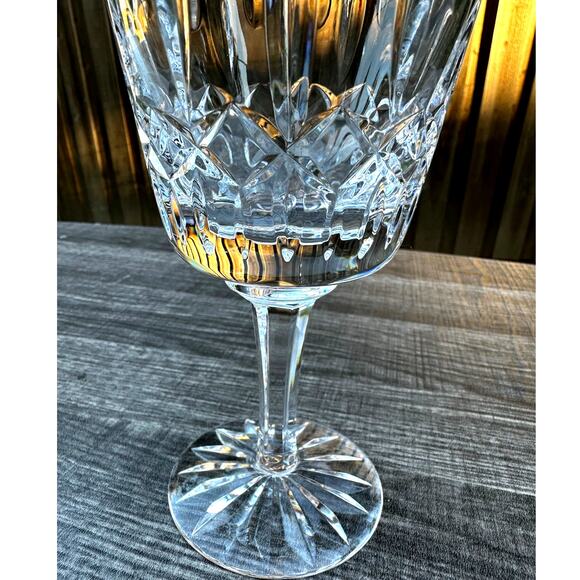 Atlantis Crystal 1980–2005 Retired 'Fatima' Water Wine Goblet Stemmed Cut Glass - Picture 2 of 5